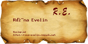 Róna Evelin névjegykártya